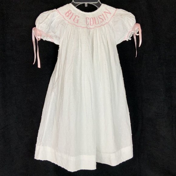 Cecil | Dresses | Smocked Threads Cecil Lou Big Cousin Size 3t Dress White  Swiss Dot Embroidered | Poshmark